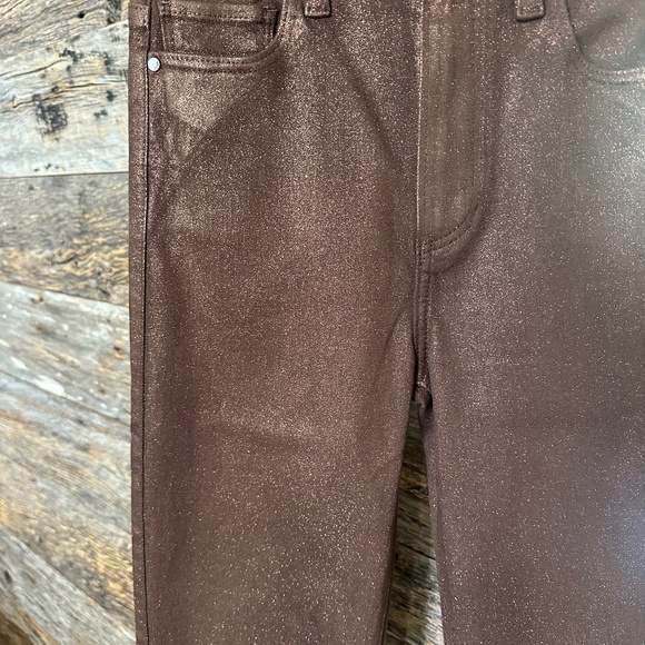 PAIGE Claudine in Bronze Shimmer Luxe Coating - Picture 3 of 14